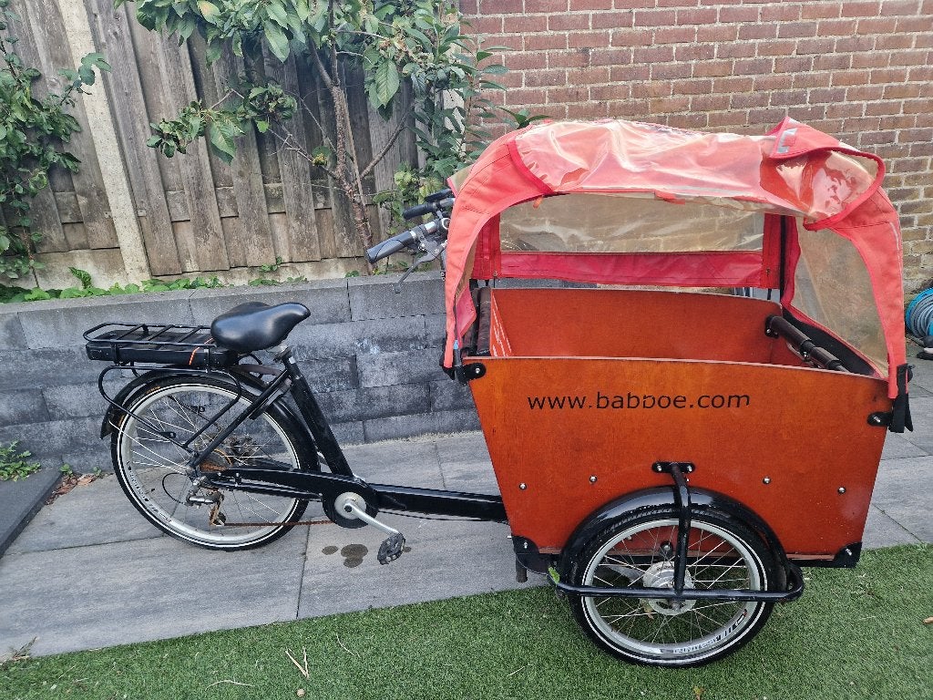 Babboe Big E bakfiets buiten de terugroepactie opknapper, 4 kinderen of meer, Gebruikt, Elektrisch, Trommelrem