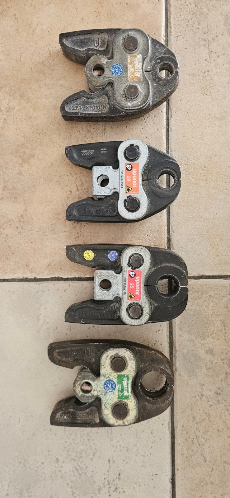 Uponor persbekken set (20, 25, U32, 40), Ophalen of Verzenden, Gebruikt