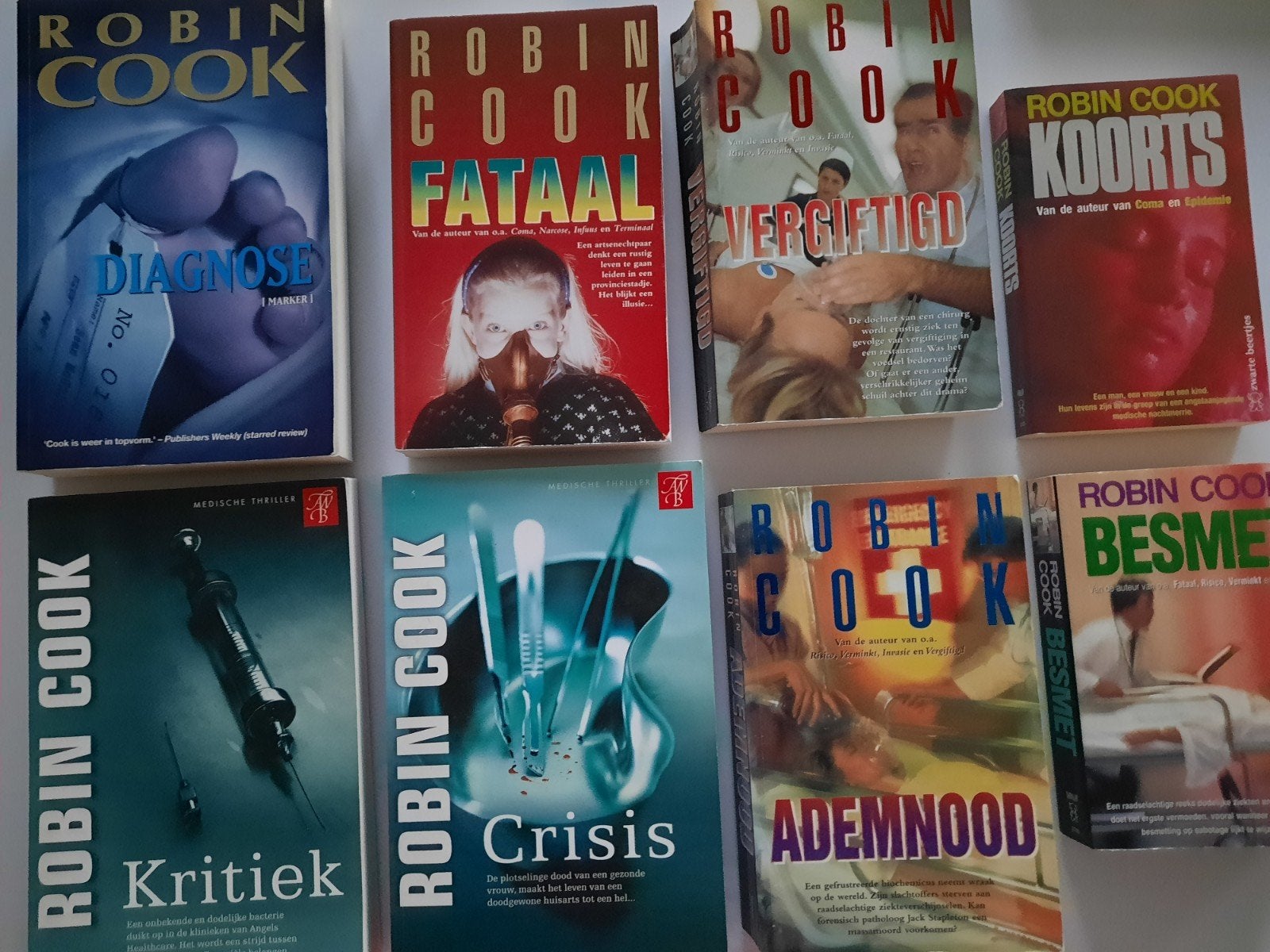 8 medische THRILLERS van Robin Cook voor 25 euro, Boeken, Thrillers, Ophalen of Verzenden, Zo goed als nieuw