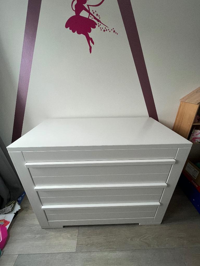Kommode Kidsmill, bed Kidsmill, wandrek Kidsmill en kast, Ophalen, Gebruikt, Lattenbodem, Minder dan 140 cm