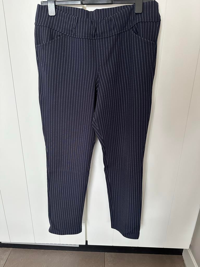 Pont Neuf Gestreepte Broek - Maat XL, Kleding | Dames, Blauw, Maat 46/48 (XL) of groter, Ophalen of Verzenden, Lang