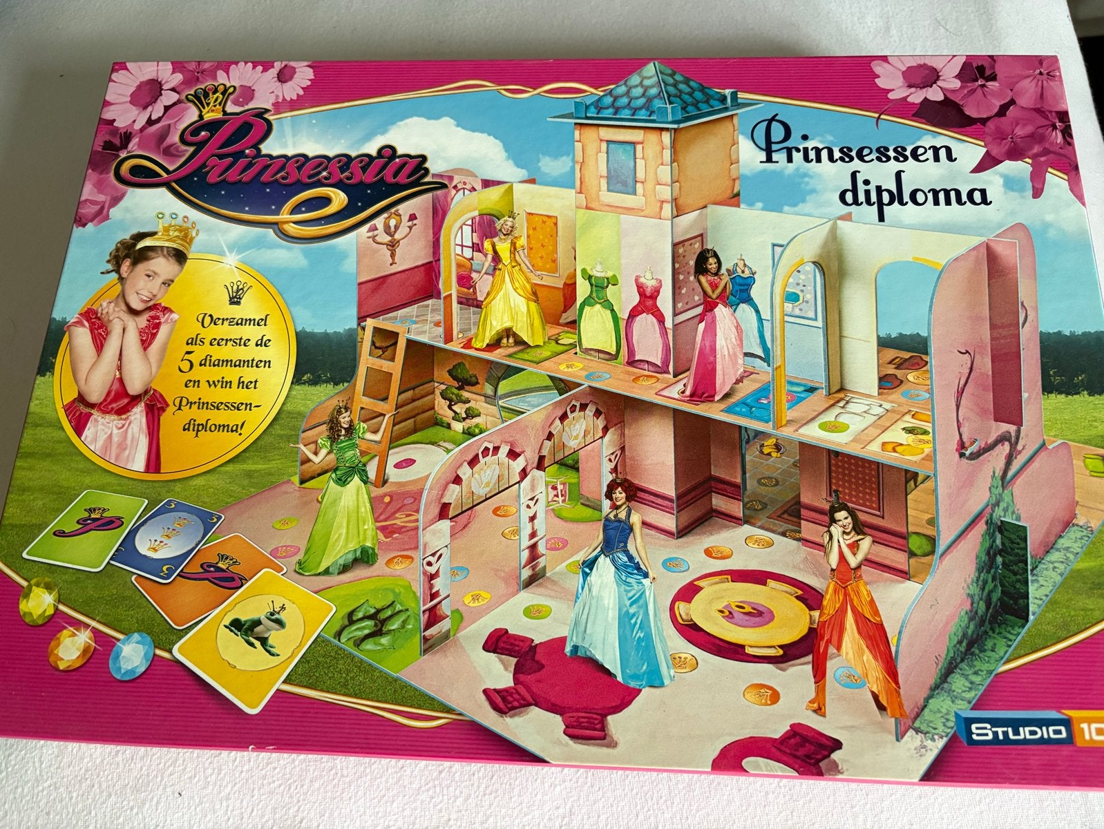 Prinsessia Prinsessendiploma bordspel Studio 100, Drie of vier spelers, Ophalen of Verzenden, Gebruikt