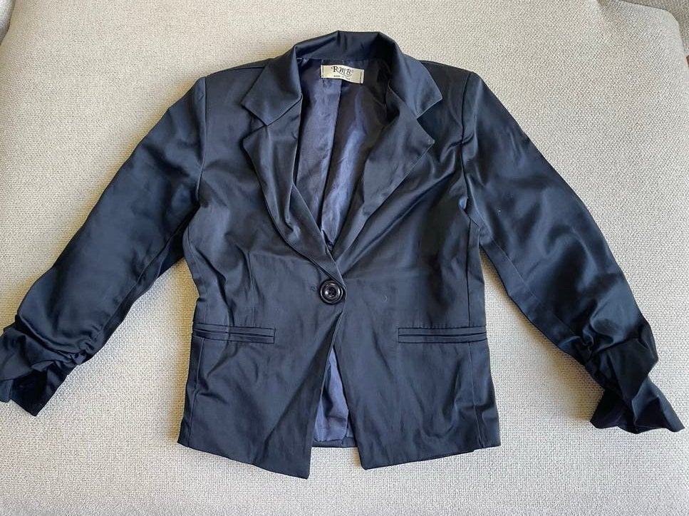 RMB donkerblauw jasje colbert Maat 128, Ophalen of Verzenden, Zo goed als nieuw, Meisje, Jas