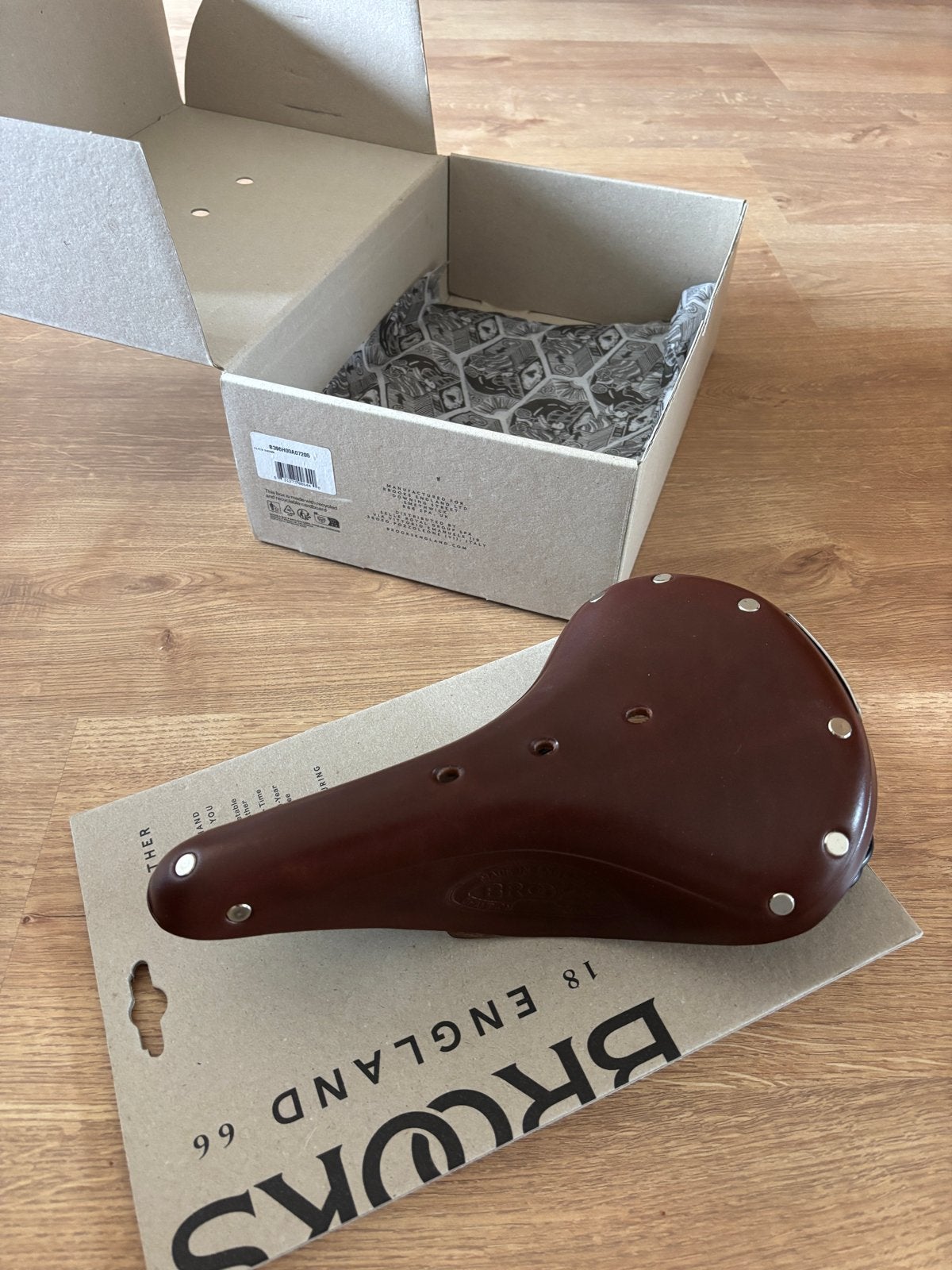 Brooks Flyer Heren Zadel - Nieuw in doos, Leer, Nieuw, Ophalen of Verzenden, Oldtimerfiets
