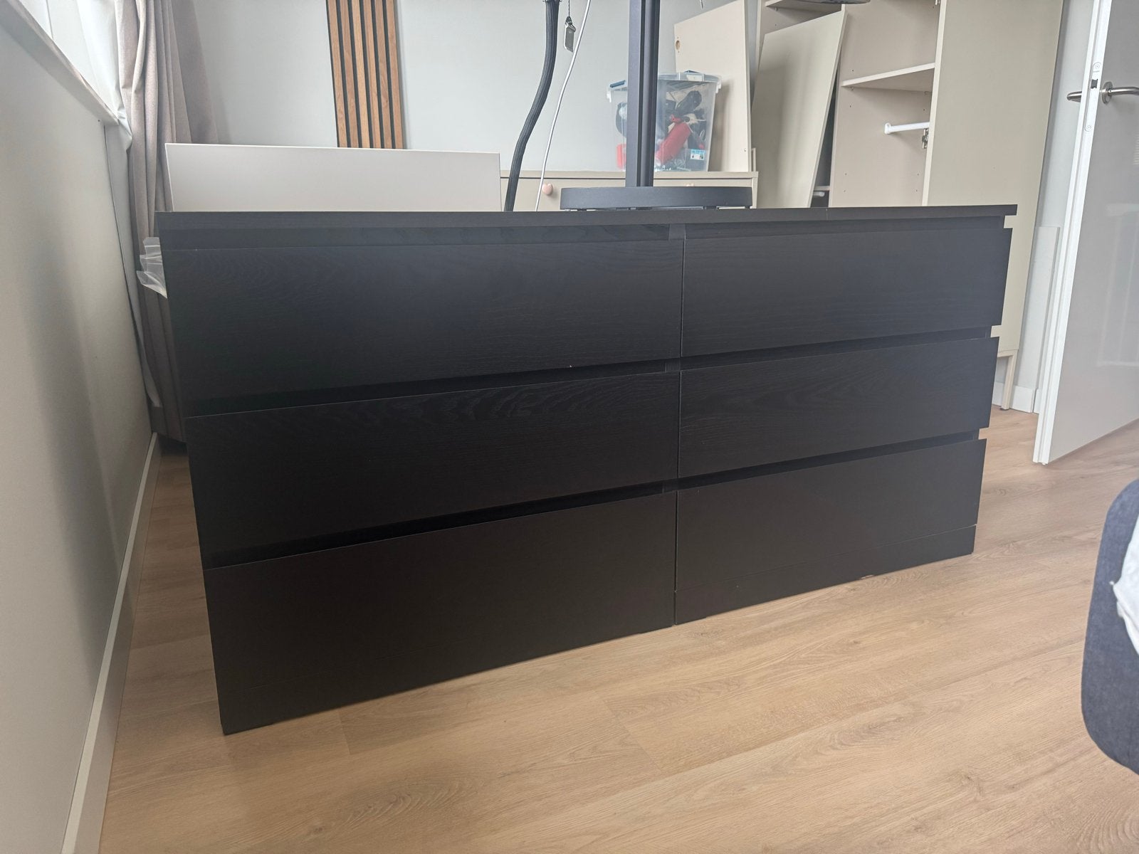 IKEA Kullen ladekast - Zwart - goede staat, Ophalen, 100 tot 150 cm, 5 laden of meer, Zo goed als nieuw