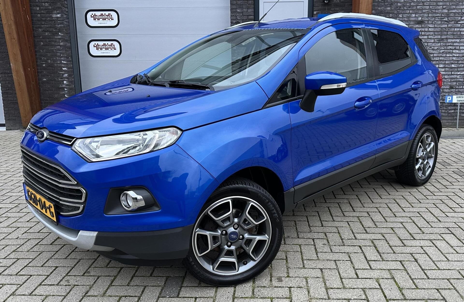 Ford EcoSport 1.0 EcoBoost Titanium LED/MF-STUUR/PDC/AUX/17", Auto's, Voorwielaandrijving, Euro 5, Ecosport, Blauw