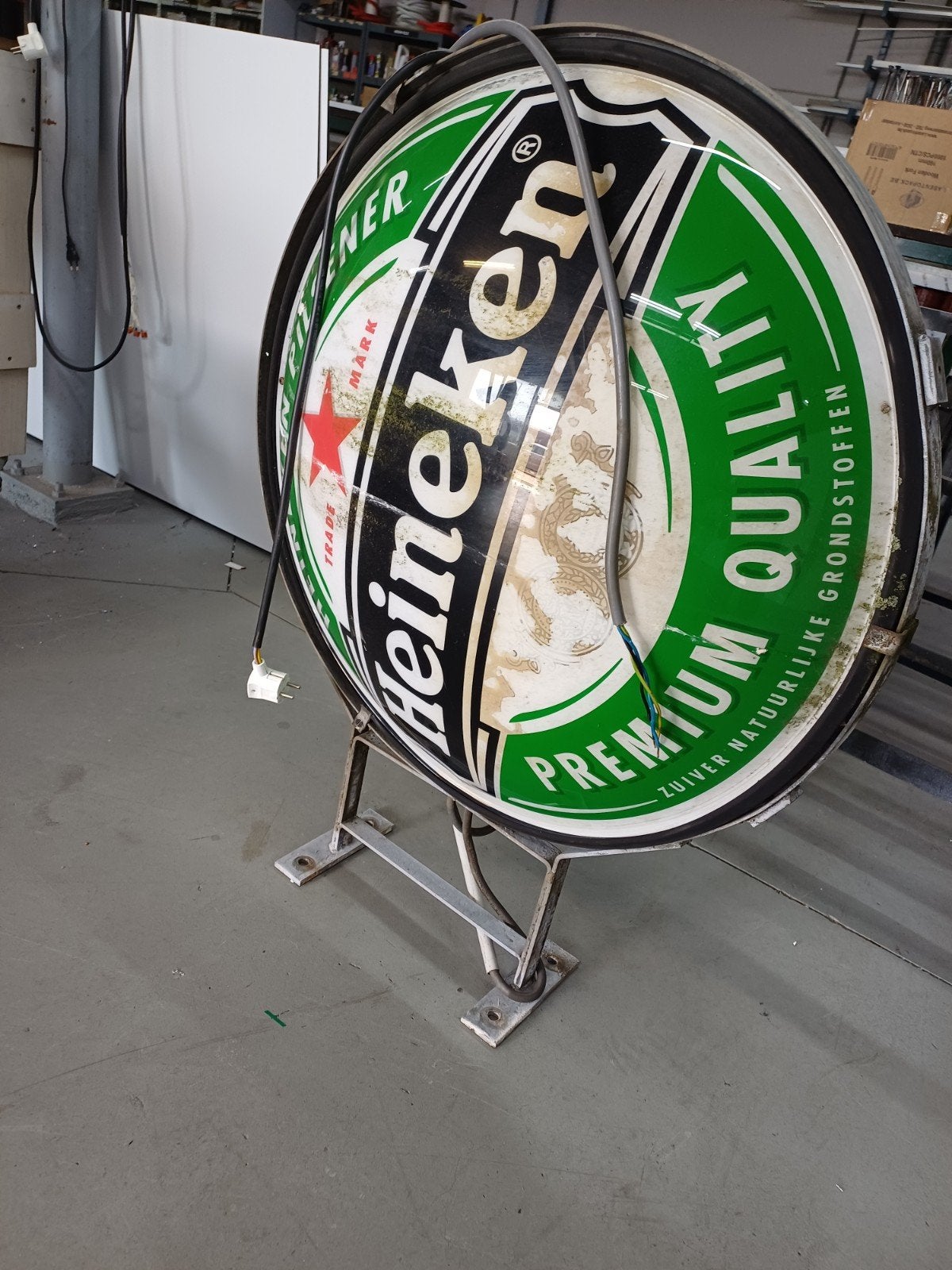 Vintage Heineken Lichtbak Reclamebord, Verzamelen, Merken en Reclamevoorwerpen, Ophalen of Verzenden, Gebruikt, Lichtbak of (neon) lamp