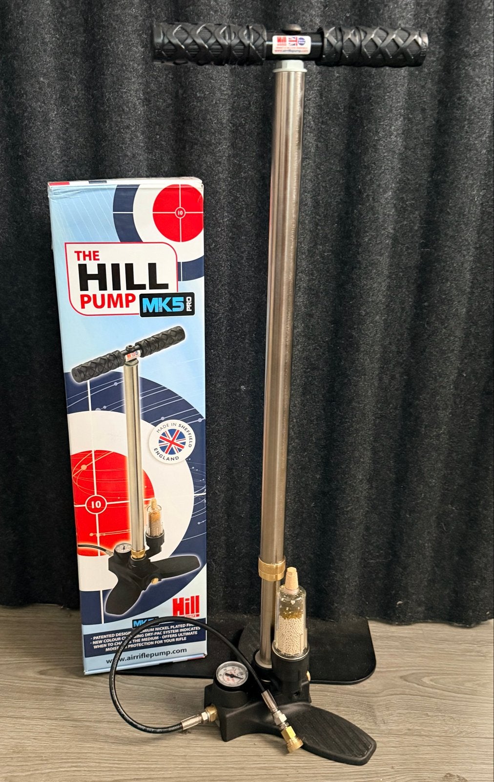 Hill MK5 Handpomp met vochtfilter - voor pcp buks, 100 liter of meer, Ophalen, Zo goed als nieuw, Minder dan 200 liter/min