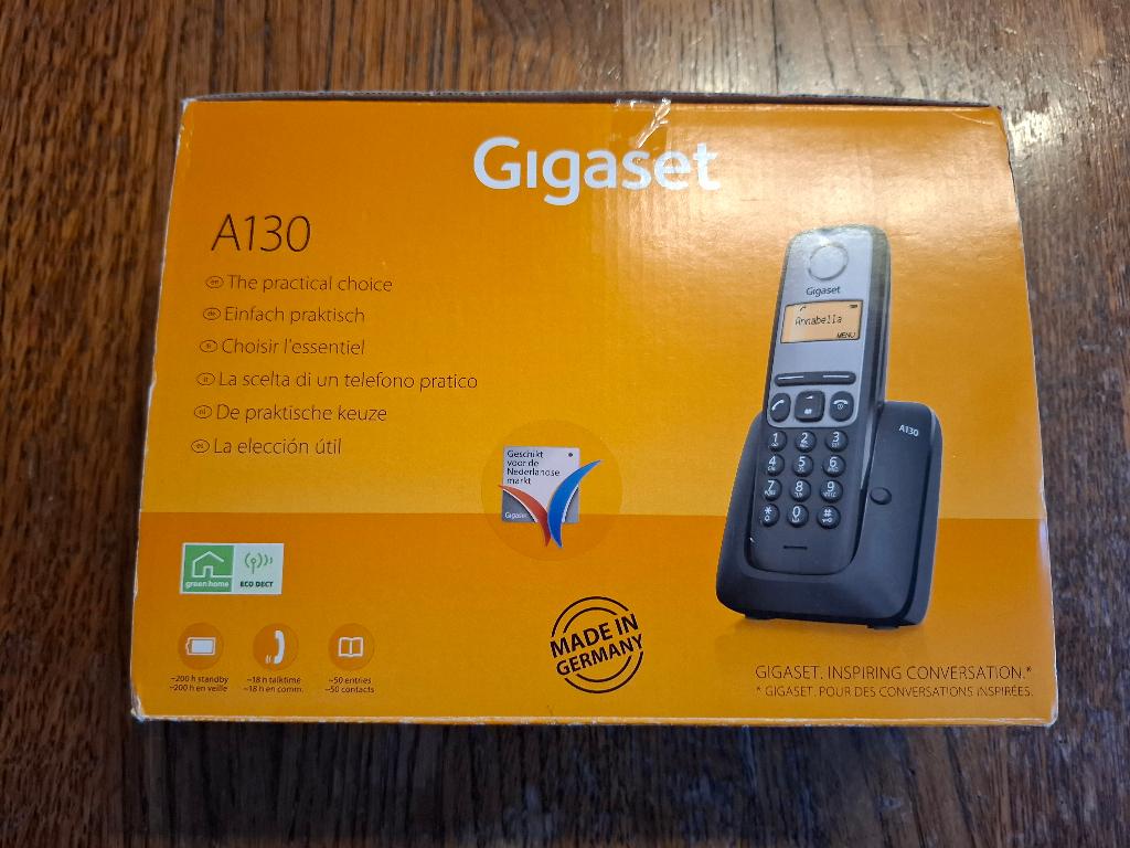 Gigaset A130 DECT draadloze huistelefoon, Ophalen of Verzenden, Zo goed als nieuw, 1 handset