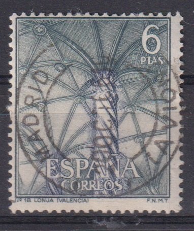 Spanje 1965 Zijdebeurs Valencia, Verzenden, Gestempeld, Plaats of Gebouw