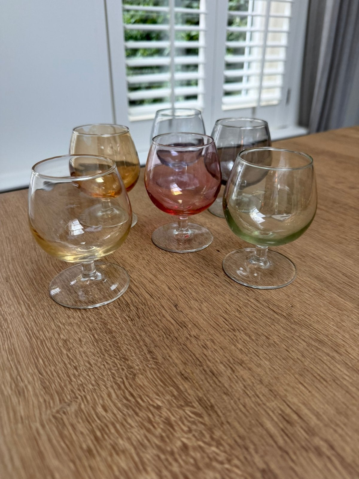 Prachtige Franse glaasjes opaline glas, Ophalen of Verzenden, Zo goed als nieuw, Borrel- of Shotglas