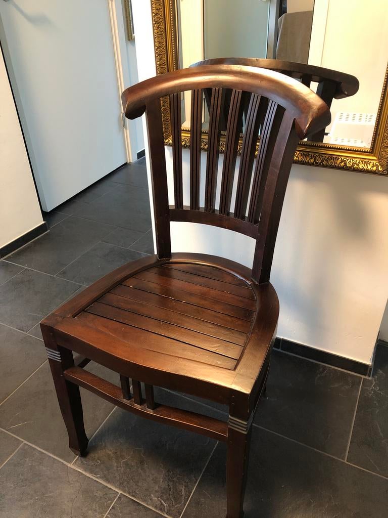 Teak Houten Stoel, Ophalen, Gebruikt, Bruin, Eén
