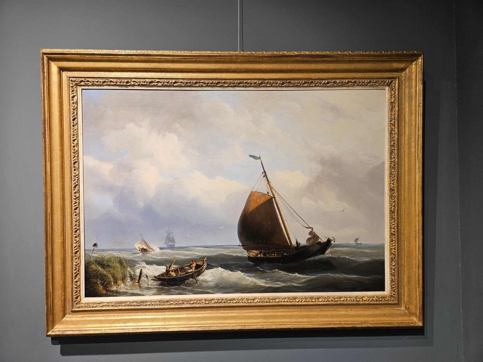 Schilderij Hermanus Koekkoek de Oudere (1815-1882)Origineel!, Ophalen, Bijzondere lijst