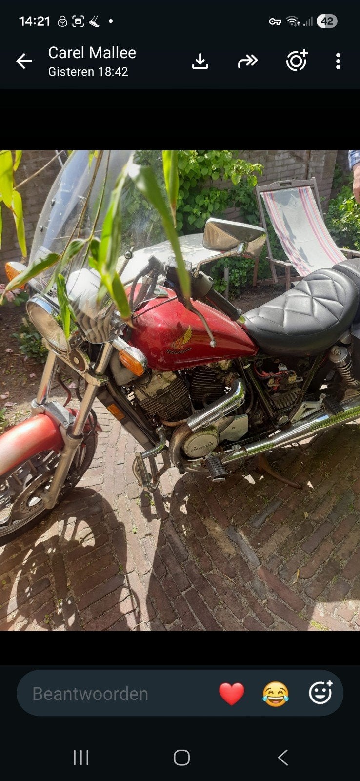 Rode Honda Shadow Chopper, Particulier, Chopper