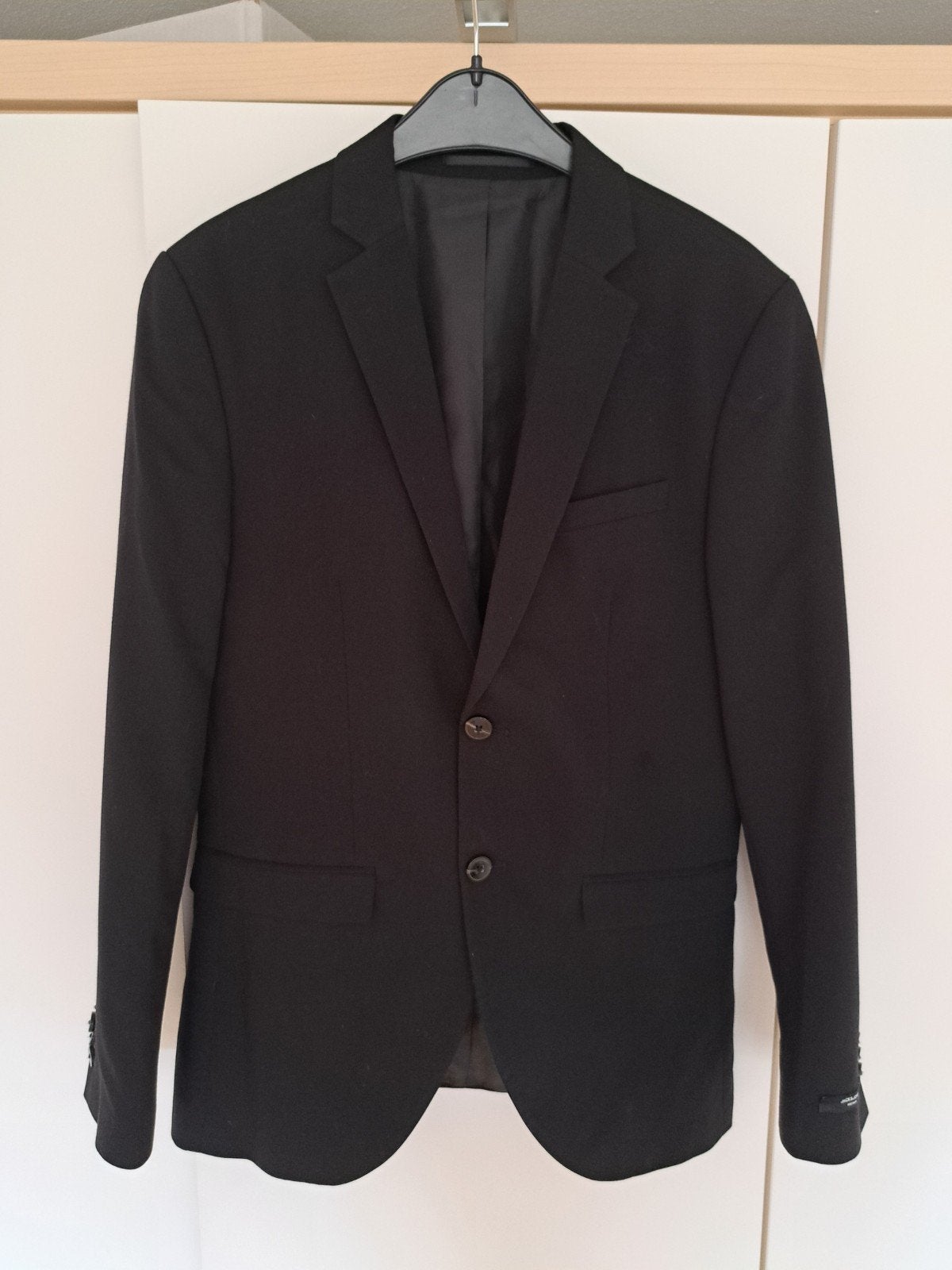 Jack & Jones Premium Super Slim Zwart Pak Maat 46, Zwart, Ophalen of Verzenden, Zo goed als nieuw, Jack & Jones