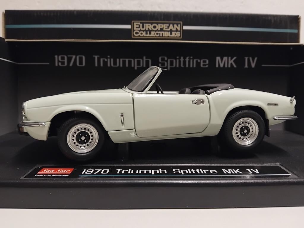 Triumph Spitfire MKIV 1970 Cabriolet Sun Star metal 1:18 KRD, Ophalen of Verzenden, Zo goed als nieuw, Auto, Sun Star
