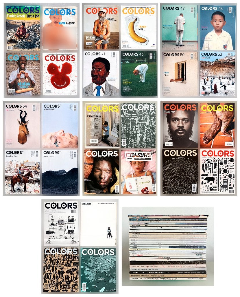 28x 'COLORS' MAGAZINE 1996-2014 COLL. ITEMS OLIVIERO TOSCANI, Verzenden, Zo goed als nieuw, Overige typen