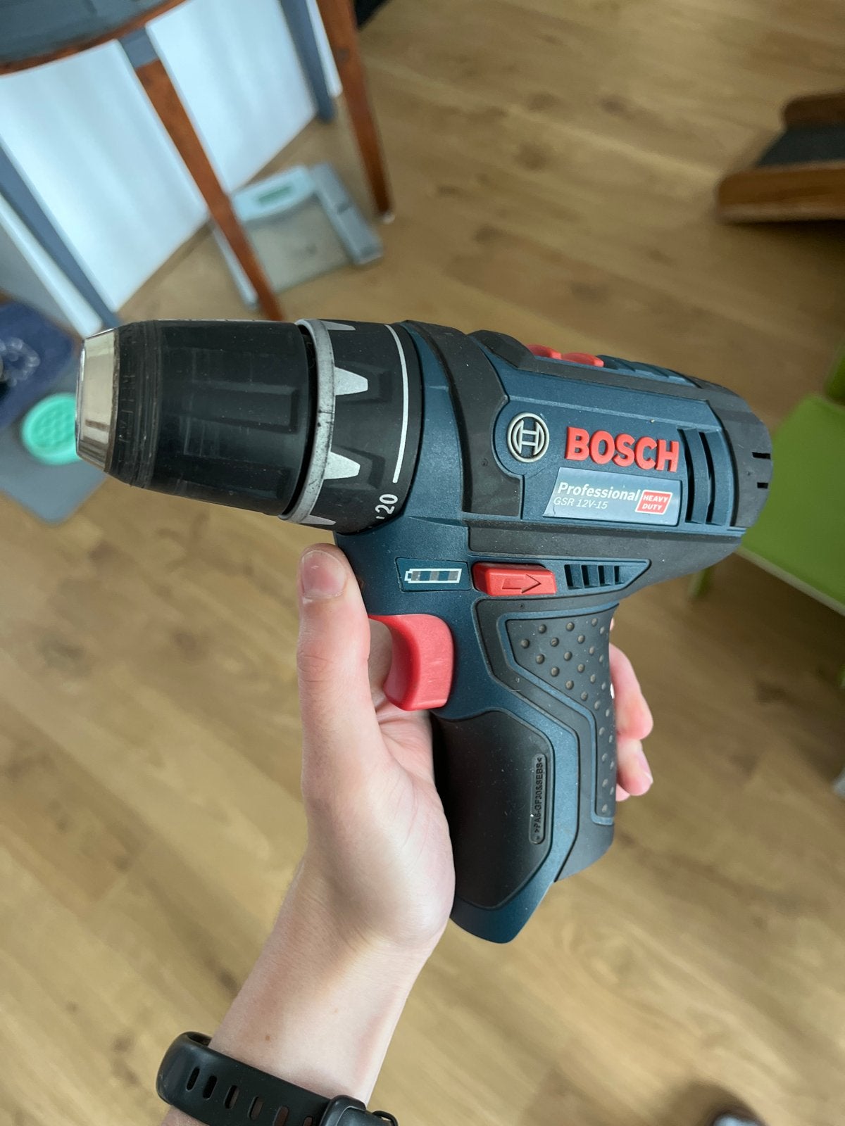 (Defect) Bosch GSR 12V-15 Professional accuboormachine, Doe-het-zelf en Verbouw, Gereedschap | Boormachines, Ophalen, Gebruikt