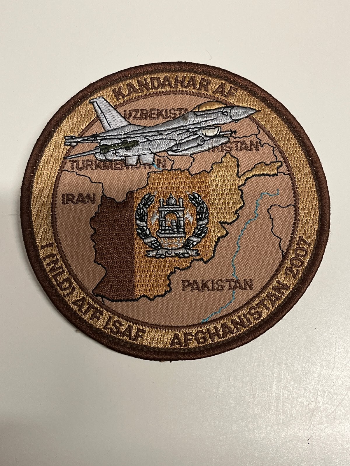 Patch 1(NLD) ATF ISAF 2007 Kandahar AF F16, Verzenden, Luchtmacht, Nederland, Embleem of Badge
