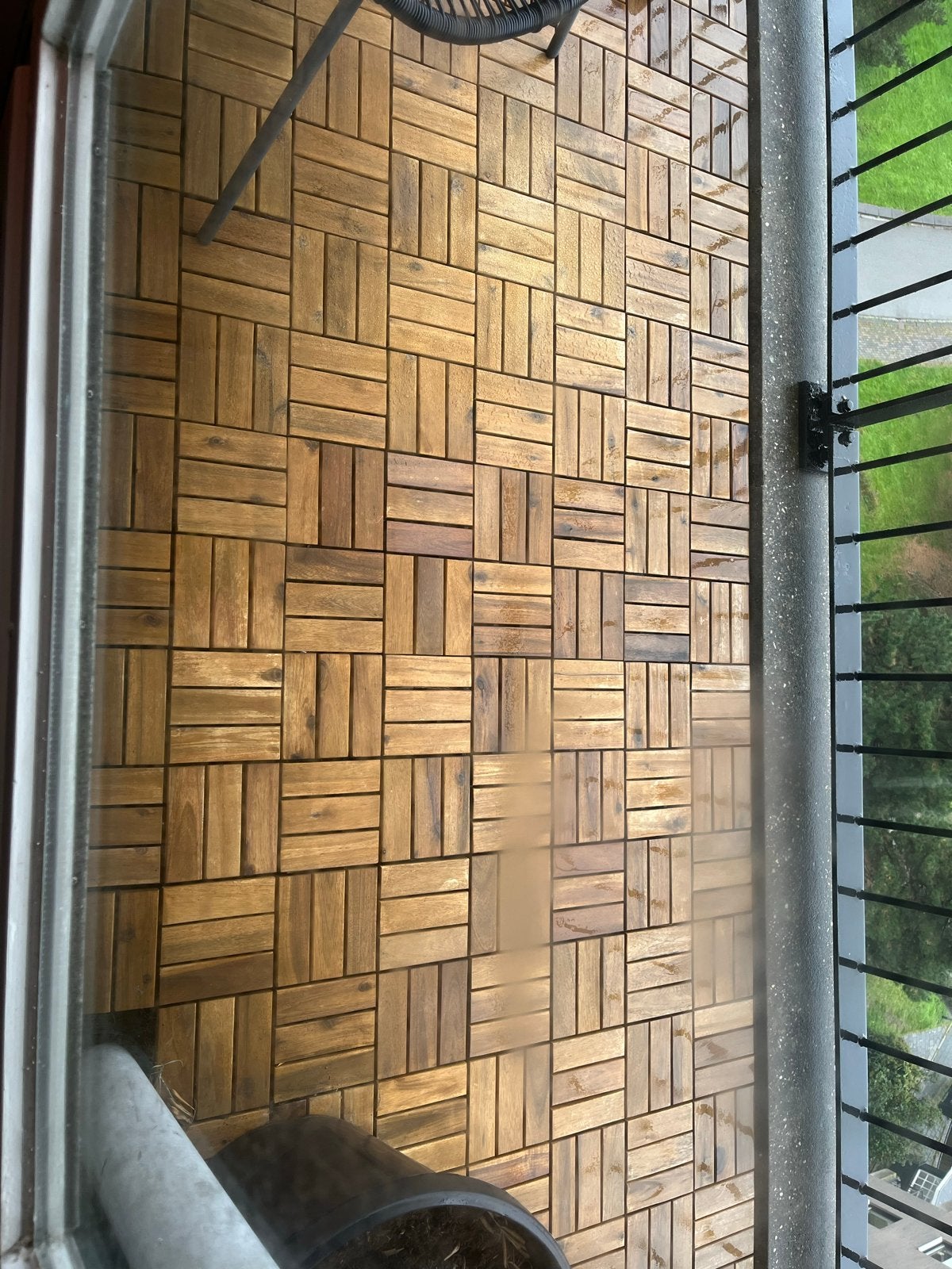 Houten terrastegels voor balkon of tuin ongeveer 7m2, Ophalen of Verzenden, Gebruikt, Hout