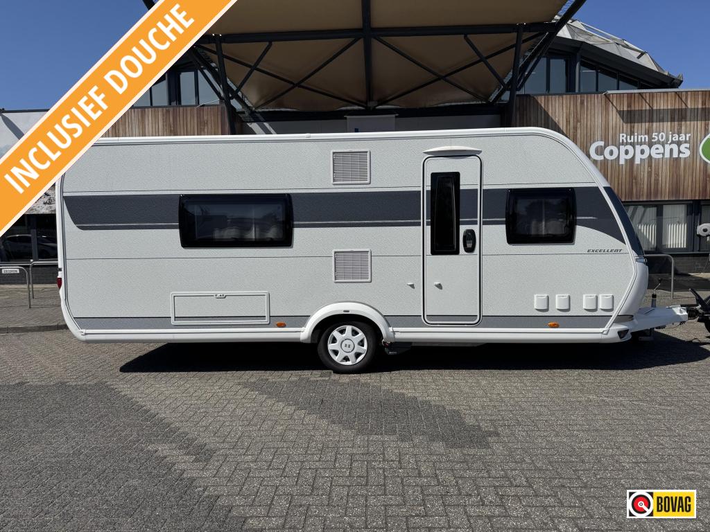 Hobby Excellent 560 WFU 2023 NIEUWE TENT + MOVER!, Caravans en Kamperen, Standaardzit, Hobby, Schokbreker, Bedrijf