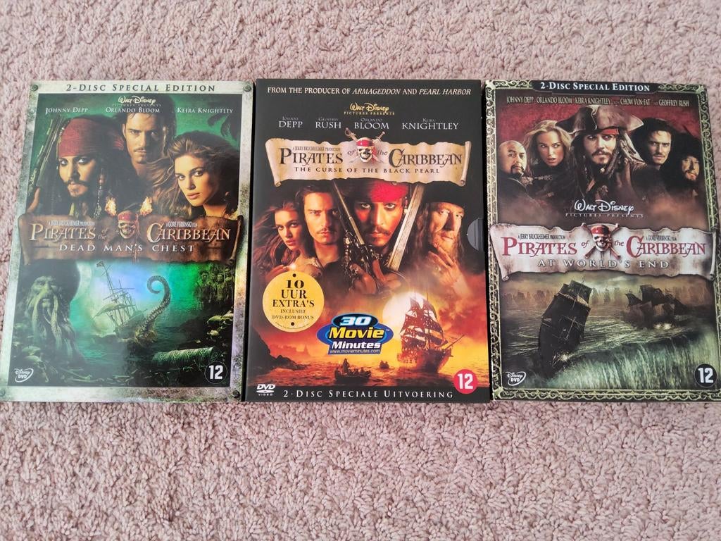 PIRATES OF THE CARIBBEAN DVD's, DEEL 1,2 EN 3. (NIEUW), Vanaf 12 jaar, Ophalen, Nieuw in verpakking