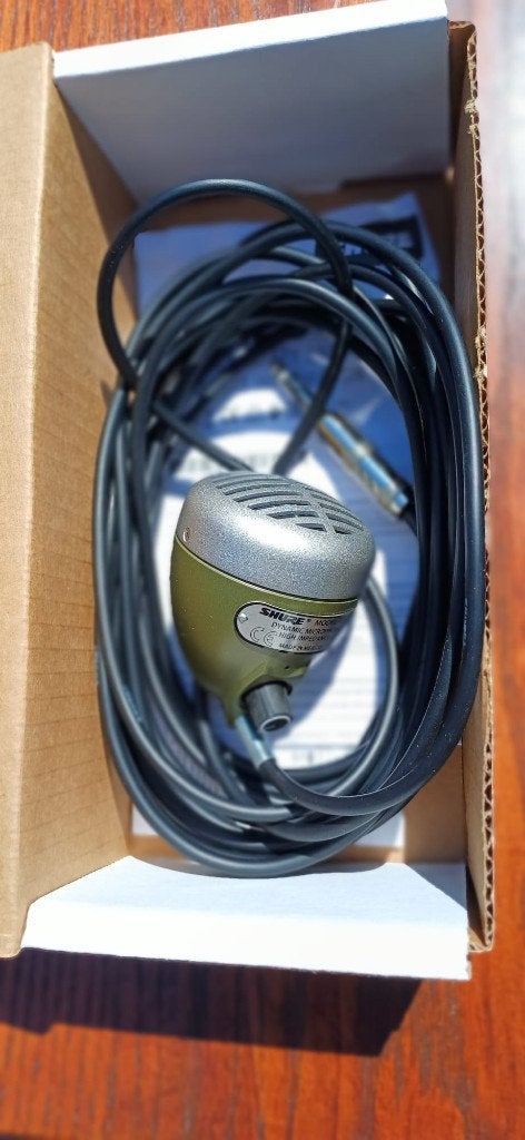 Shure 520D(X) "Green Bullet" Mondharmonicamicrofoon, Muziek en Instrumenten, Ophalen of Verzenden, Zo goed als nieuw, Instrumentmicrofoon