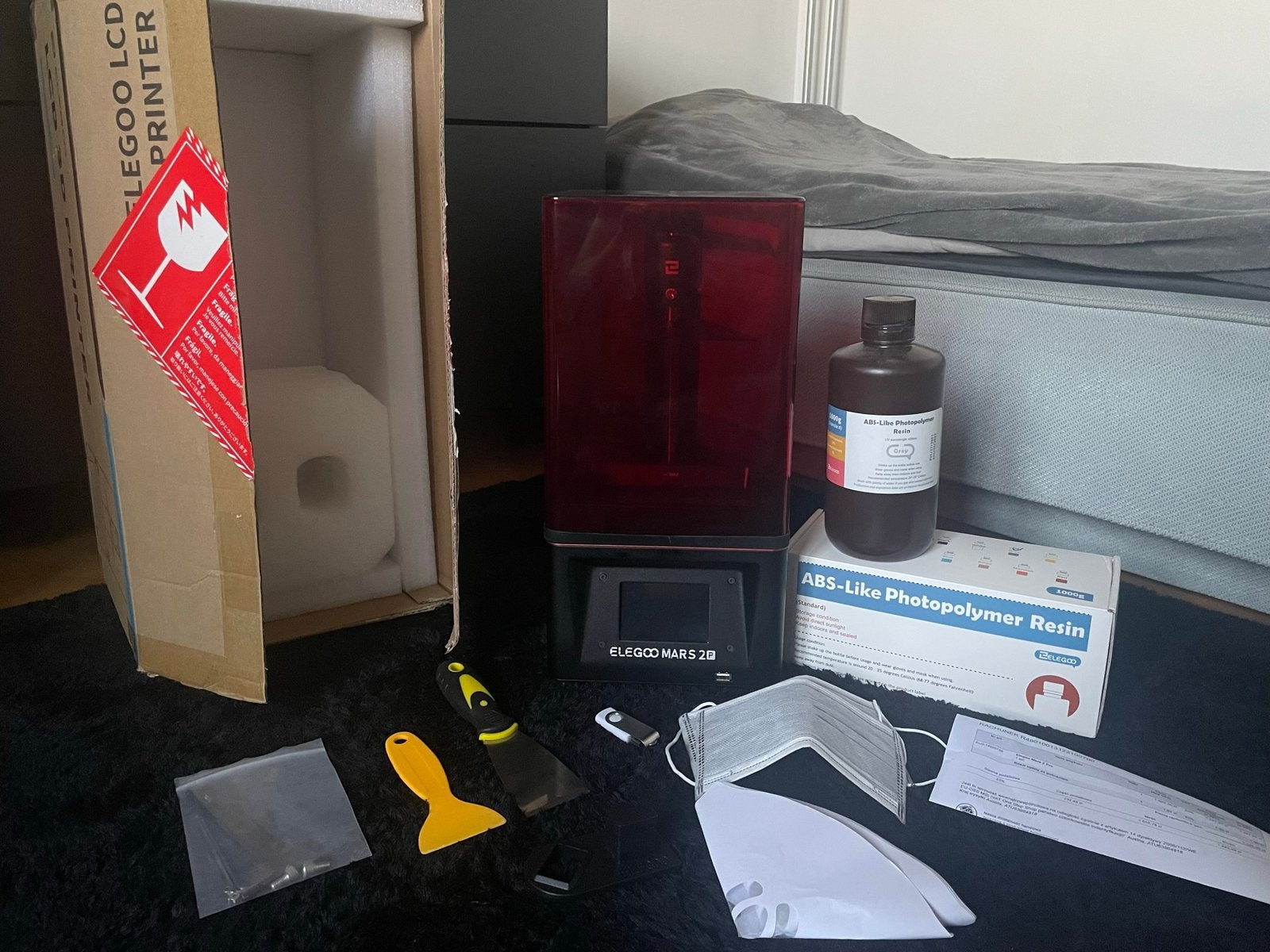Elegoo Mars 2D LCD 3D Printer met extra resin, Ophalen of Verzenden, Zo goed als nieuw, Resin/Hars