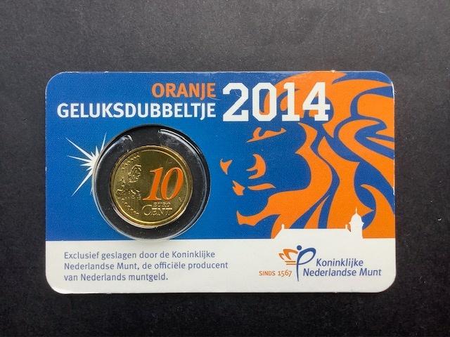 Coincard Oranje Geluksdubbeltje 2014., Postzegels en Munten, Munten | Nederland, Ophalen of Verzenden, Koningin Beatrix, Euro's