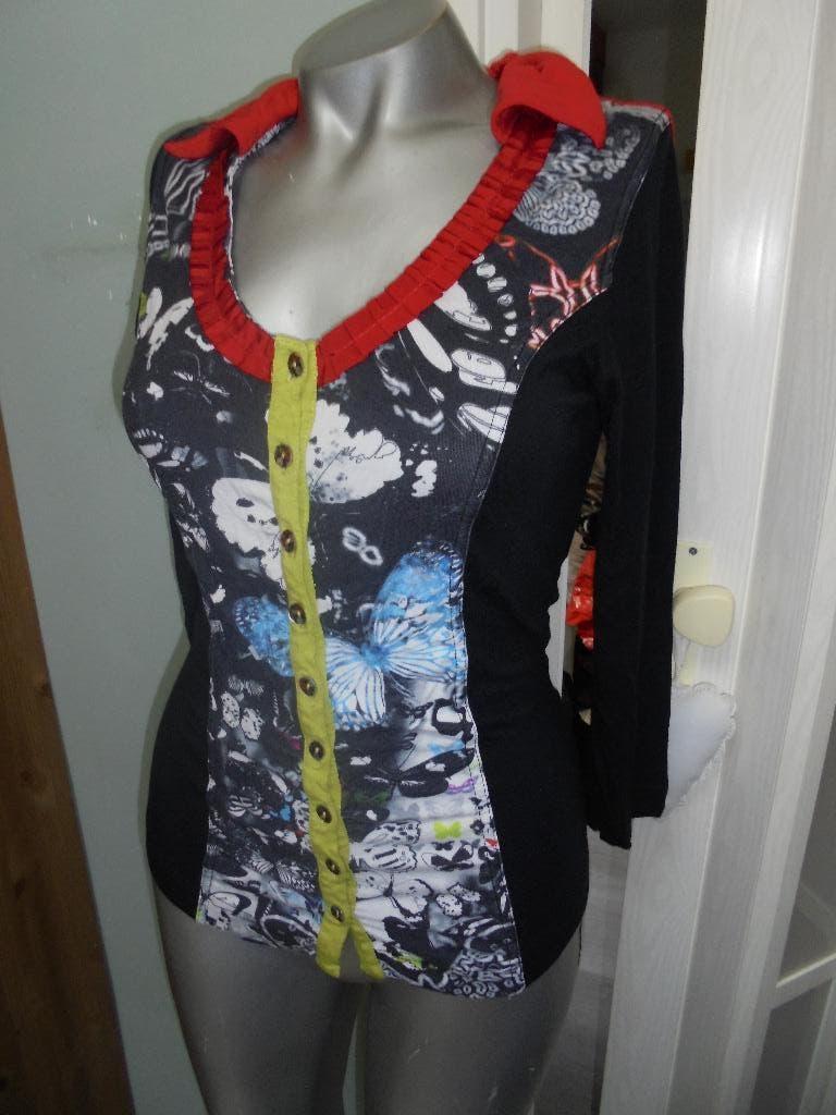 Eva en Claudi prachtige set vest en shirt maat S zwart roo, Overige kleuren, Zo goed als nieuw, Maat 36 (S), Eva& Claudi