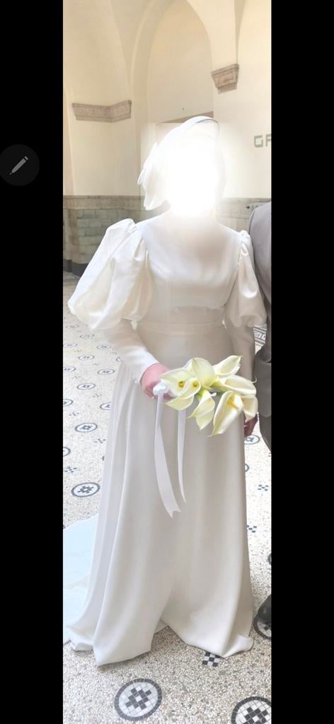 Civil Wedding Dress - House Of Zarif, Ophalen, Zo goed als nieuw, Trouwjurk
