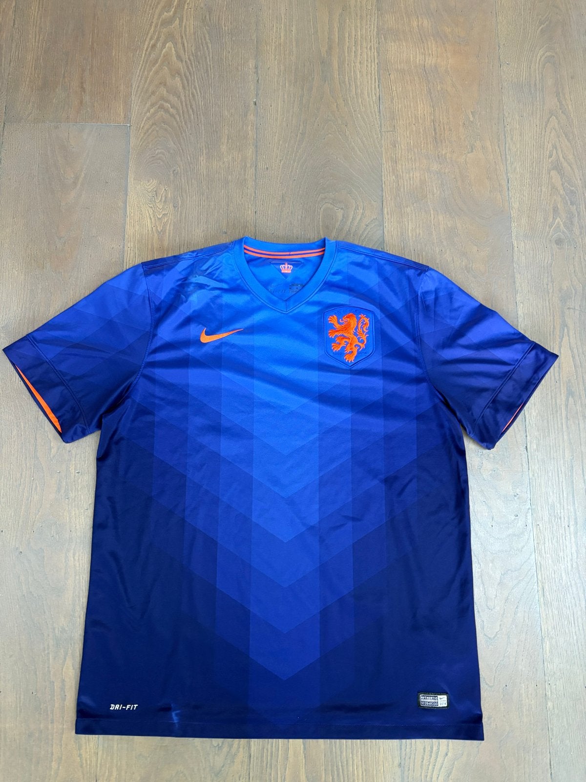 Nederlands Elftal Thuisshirt 2014 - Maat XL, Ophalen of Verzenden, Zo goed als nieuw, Maat 46/48 (XL) of groter, Blauw