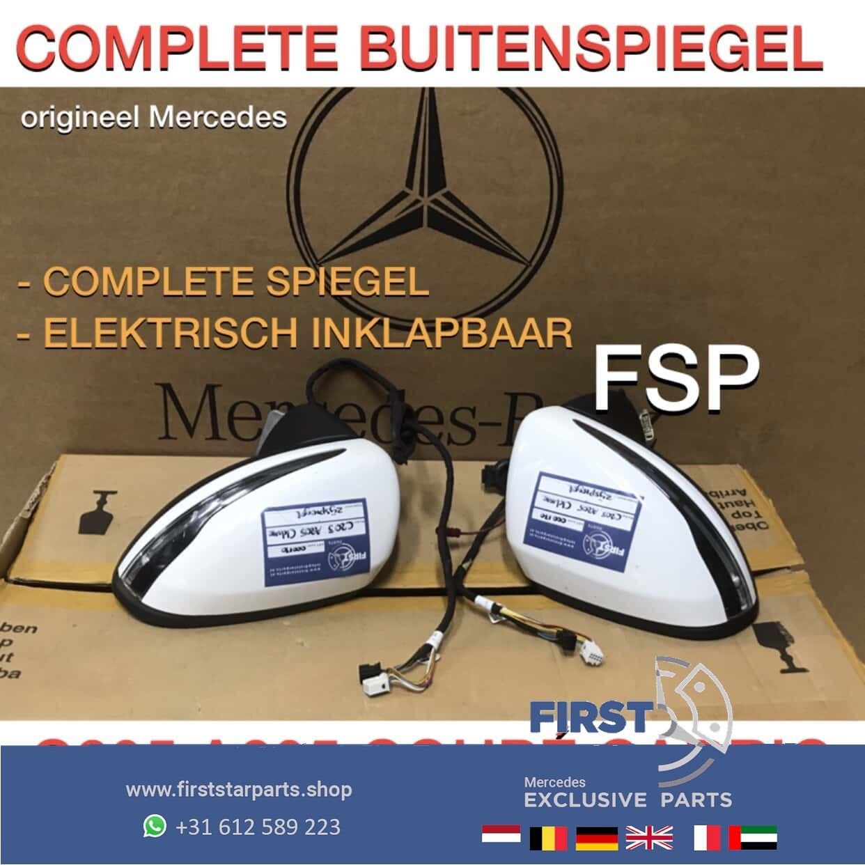 W205 Coupé Cabrio SPIEGEL LINKS RECHTS C205 A205 buitenspieg, Auto-onderdelen, Gebruikt, -, Ophalen of Verzenden, -