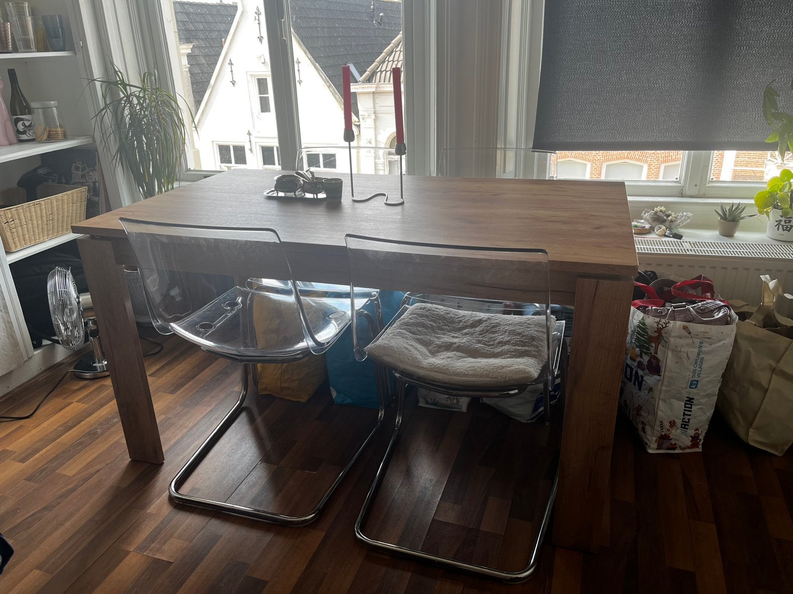Eettafel Jysk, Huis en Inrichting, Tafels | Eettafels, Ophalen, Gebruikt, 100 tot 150 cm, 50 tot 100 cm