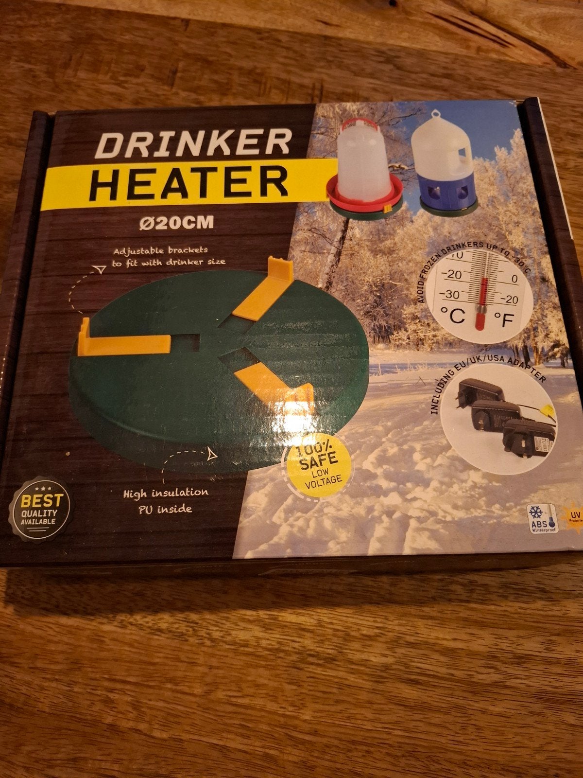 drinkbak met verwarmplaat voor kippen winters, Dieren en Toebehoren, Ophalen of Verzenden, Nieuw, Drinken en Voederen