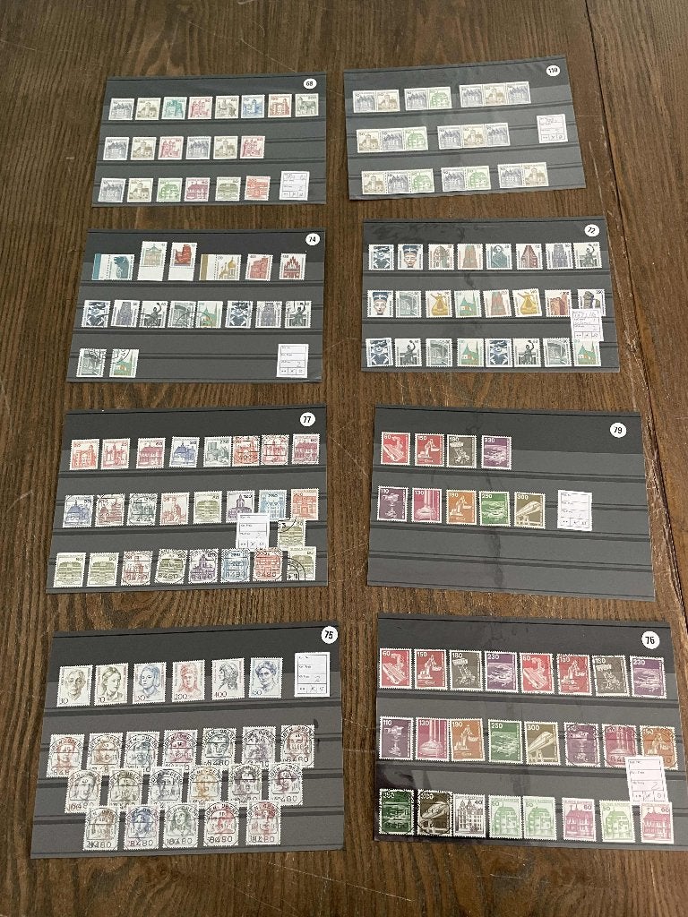 oude postzegels Duitsland series 8 kaarten /2, Verzenden
