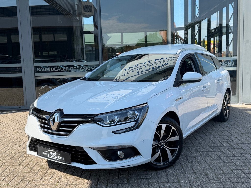 Renault MEGANE 1.3 TCE BOSE GRIJS KENTEKEN NAVI AIRCO, Auto's, 13 km/l, Parkeersensor, Renault, Wit