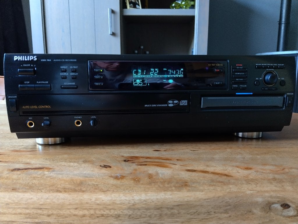Philips CDR 785 * 3 CD-Wisselaar en audio Cd-Recorder *, Ophalen of Verzenden, Gebruikt, Philips, Wisselaar