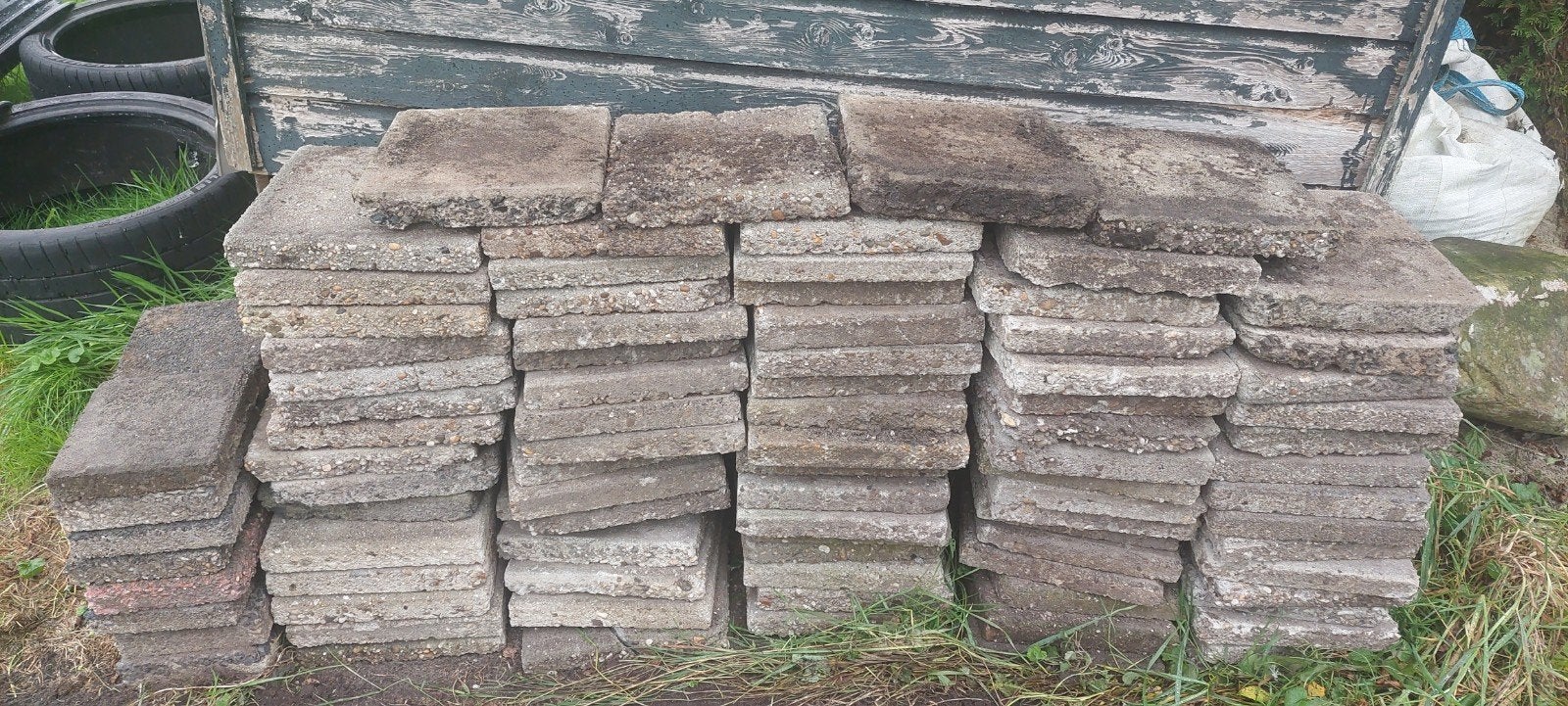 Gebruikte terrastegels van beton, Tuin en Terras, Ophalen, Gebruikt, 10 m² of meer, Beton