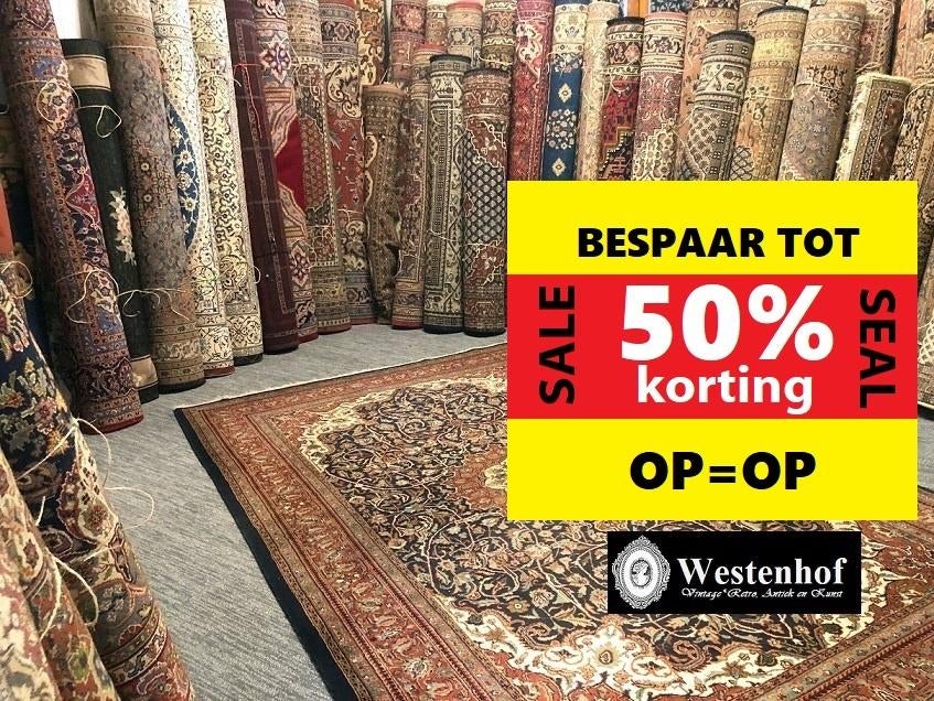 Perzisch tapijt handgeknoopt vloerkleed Zeer Betaalbaar!, Huis en Inrichting, Stoffering | Tapijten en Kleden, Crème, 200 cm of meer