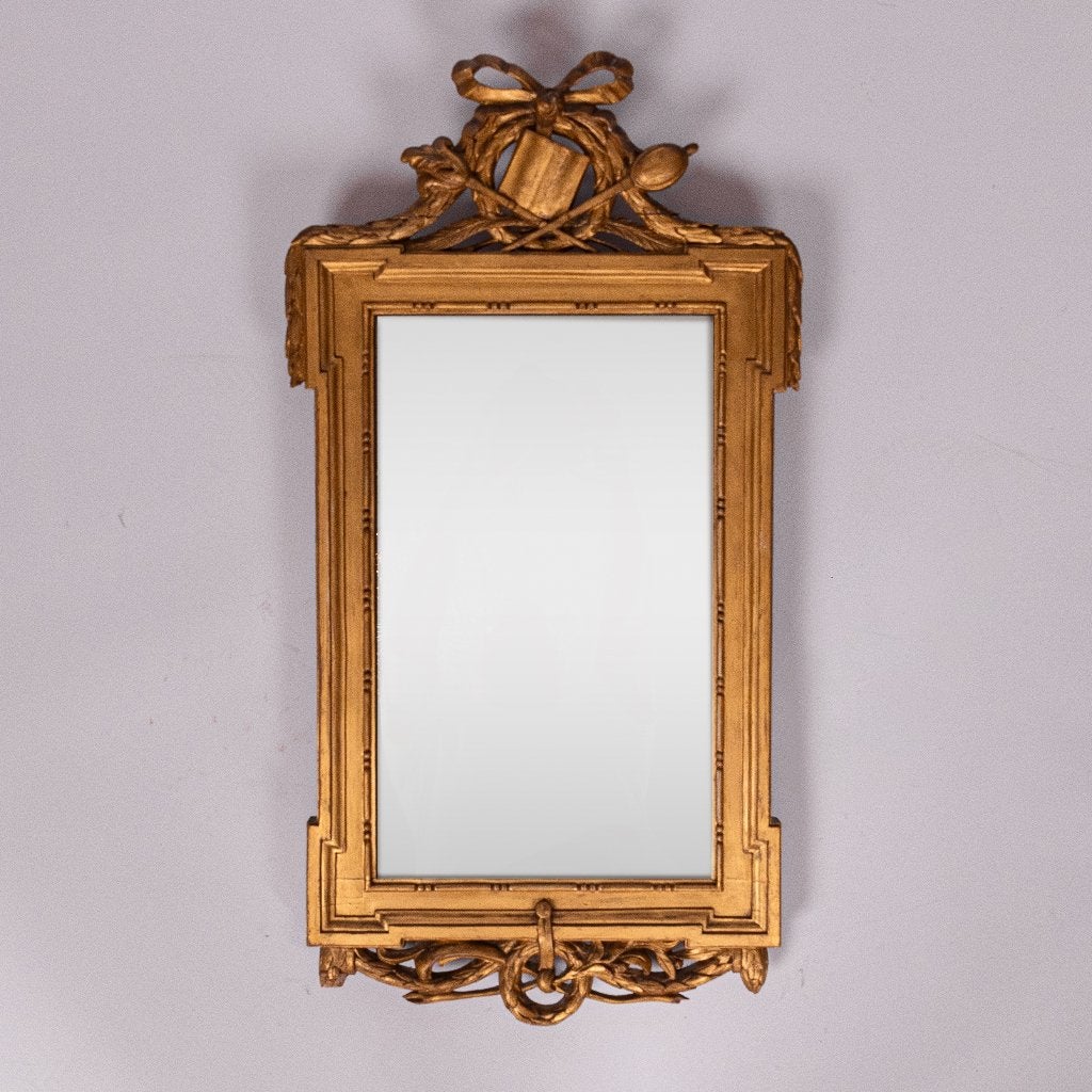 Louis Seize spiegel, 18e-eeuw, Ophalen, Rechthoekig, Minder dan 50 cm