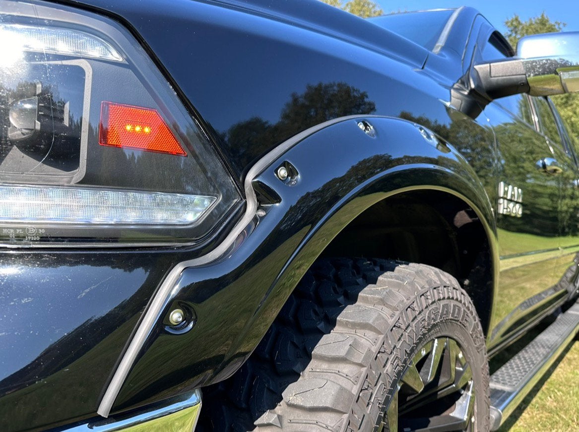 Spatbordverbreders voor Dodge Ram 1500 gen4  van glasvezel, Ophalen, Voor, Nieuw, Spatbord