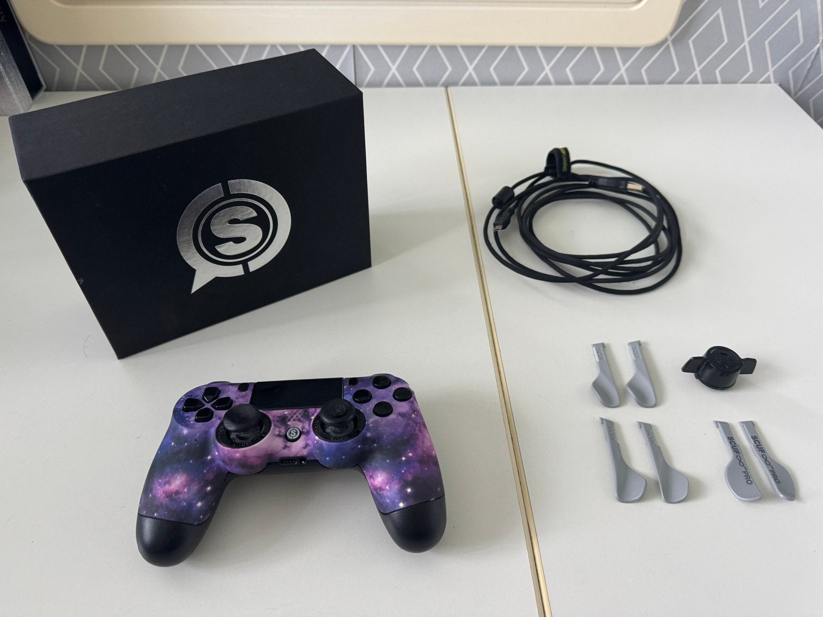 SCUF Infinity Controller PS4 - Galaxy Design, Ophalen of Verzenden, Gebruikt, Controller, PlayStation 4