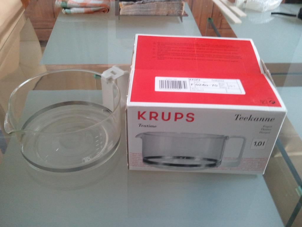 KRUPS glazen kan, nieuw in verpakking, Overige typen, Ophalen of Verzenden, Nieuw