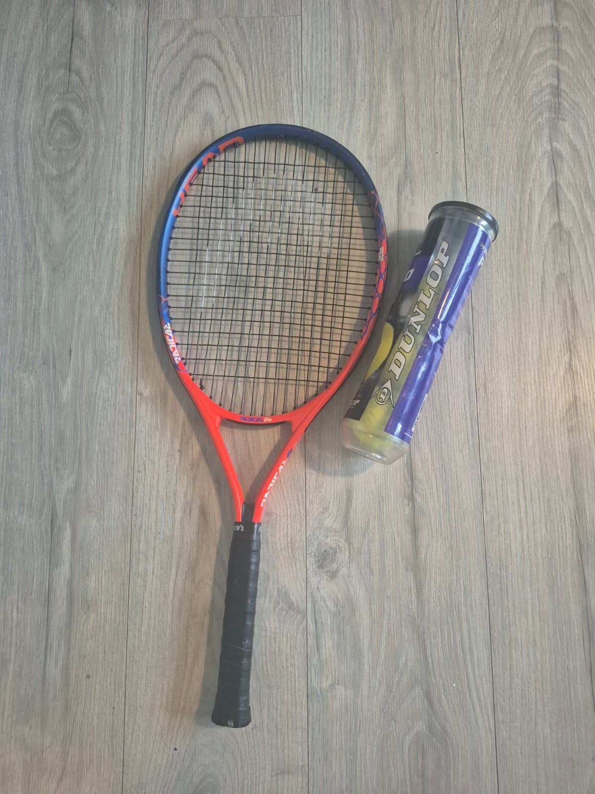 Racket en tennisballen, Sport en Fitness, Tennis, Overige merken, Gebruikt, L00, Ophalen of Verzenden