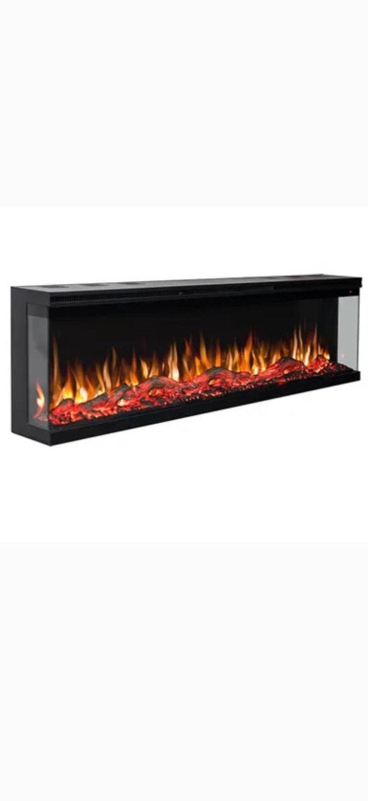 Mountains Flame elektrische sfeerhaard 165cm met verwarming, Ophalen of Verzenden, Zo goed als nieuw, 25 tot 50 cm, Minder dan 100 cm