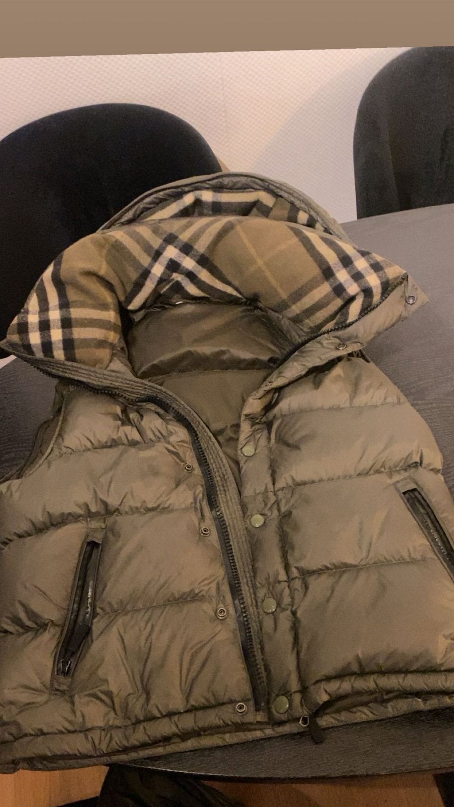 Burberry Halsby Puffer Down Jacket Black, Ophalen of Verzenden, Gedragen, Maat 48/50 (M), Groen