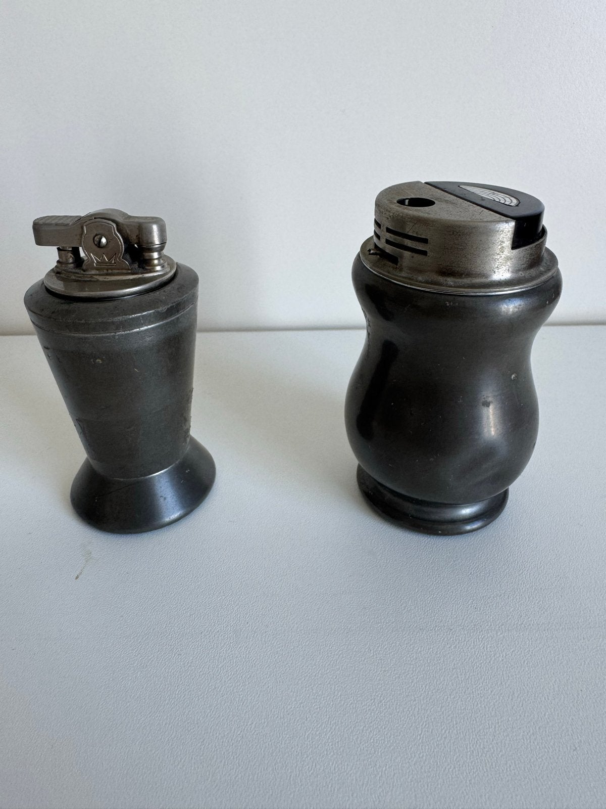 Vintage Tinnen Tafelaanstekers Set (2 stuks) - Werkend!, Ophalen of Verzenden, Gebruikt, Aansteker