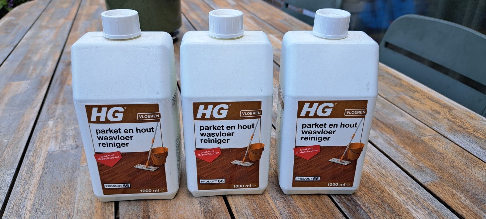 HG Parket en Hout Wasvloer Reiniger (3x 1000ml), Ophalen of Verzenden, Schoonmaakmiddel