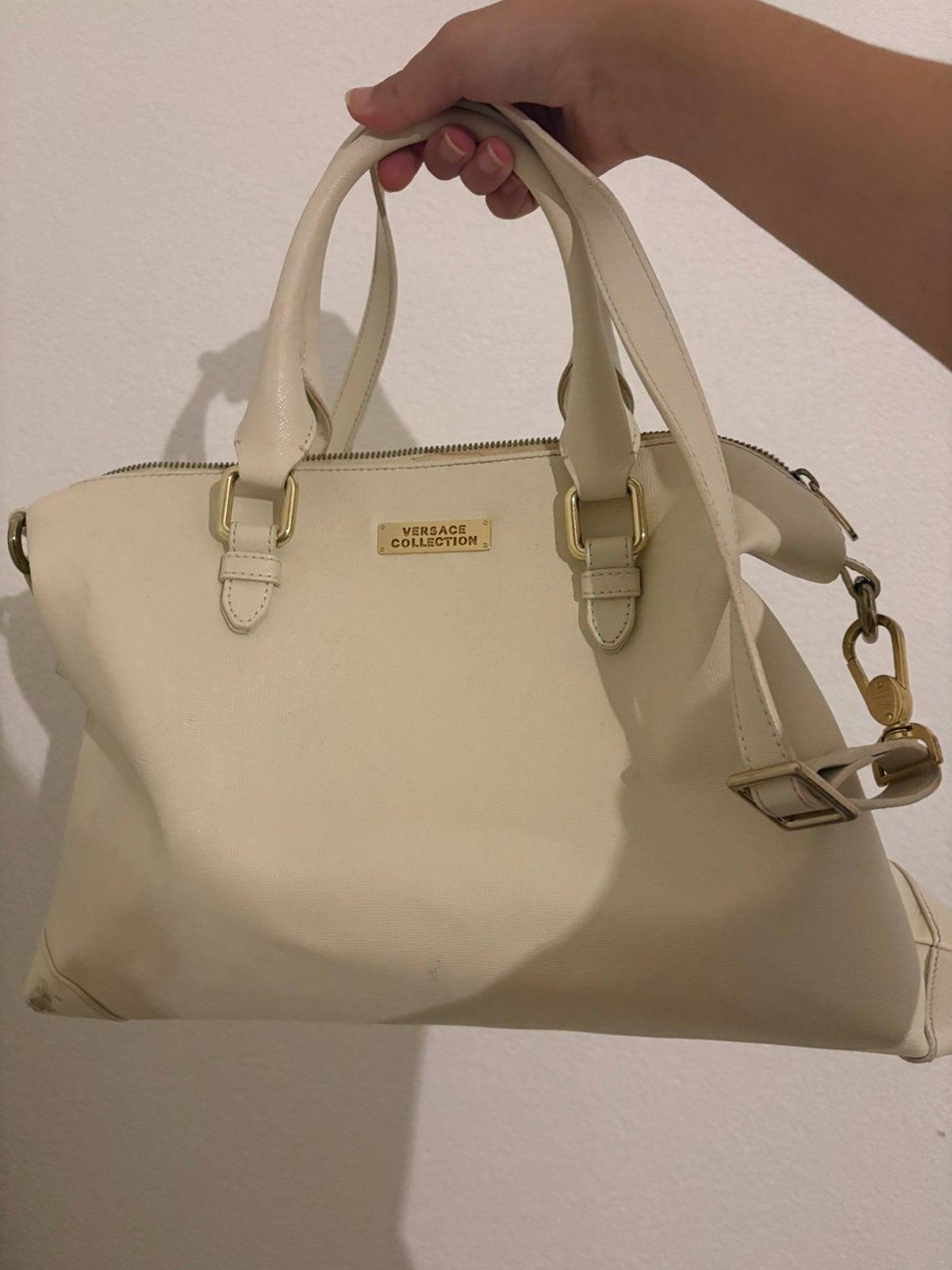 Versace tas, Ophalen of Verzenden, Zo goed als nieuw, Wit, Schoudertasje
